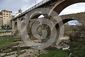 Roman bridge in Roda de Ter photo