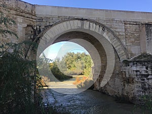 The roman bridge & tower in Cordoba III photo