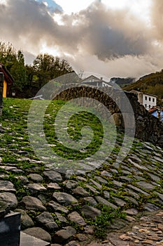 Roman bridge of Villoria, Asturias photo