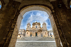 Cathedral in Noto, Sicily, Italy photo
