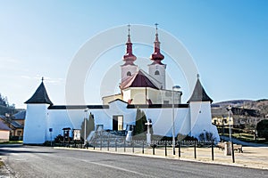 Roman catholic church in Divin village, religious architecture