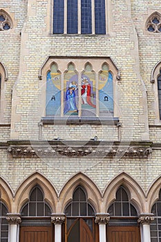 Roman Catholic Church of Our Lady Queen of Heaven , facade, London, United kingdom