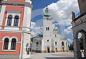Roman catholic church at town Ruzomberok, Slovakia