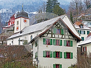 Roman Catholic Holy Cross Church Weesen or RÃ¶misch-katholische Heiligkreuzkirche auf dem BÃ¼el / BÃ¼hlkirche - Switzerland