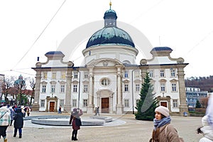 The Roman Catholic St. Cajetan Church stands on Cajetan square, Salzburg, Austria