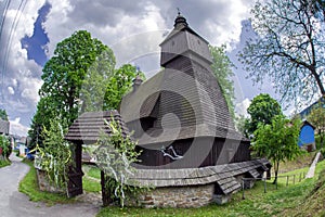 The Roman Catholic wooden church in Hervartov, Slovakia