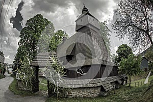 The Roman Catholic wooden church in Hervartov, Slovakia