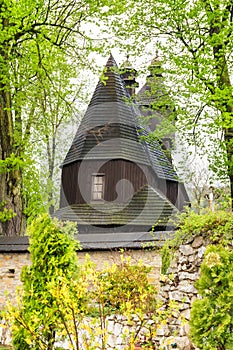 Roman Catholic wooden Church of St Francis of Assisi in Hervartov SLOVAKIA - UNESCO