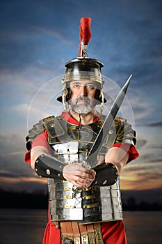 Roman Centurion Holding Sword