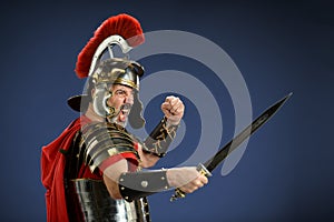 Roman Centurion Using Sword photo