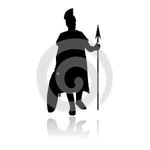 Roman centurion vector silhouette photo