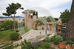 Roman church in Poble Espanyol, Barcelona