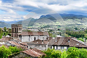 Roman church in the Pyrenees mountains in France