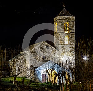 Roman Church of Sant Feliu in Barruera, Catalonia - Spain.