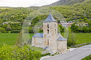 Roman Church of Santa Maria de la Asuncion in Coll Catalonia - Spain