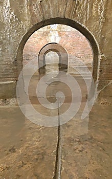 Roman Cisterns in Fermo town, Marche region, Italy