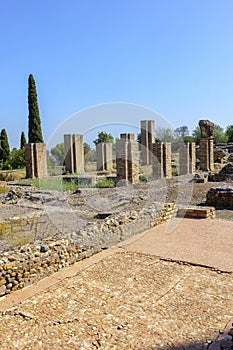 The Roman city of Italica. Santiponce, Andalusia, Spain