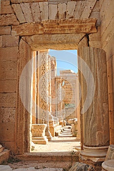 Roman city of Leptis Magna, Libya