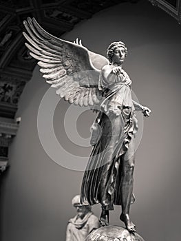 Roman classical statue of Victory woman with wings