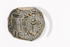 Roman coin minted in Guadix. a c c i. photo