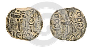 Roman coin minted in Guadix. a c c i. photo