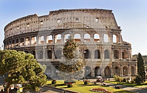Roman Coliseum celebrates Christmas photo