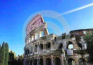 The roman coliseum in the italian capital photo