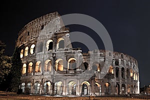 Roman Coliseum at night