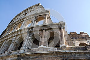 Roman Coliseum Ruins Exterior Landscape