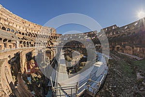 Roman Coliseum in a sunny day photo
