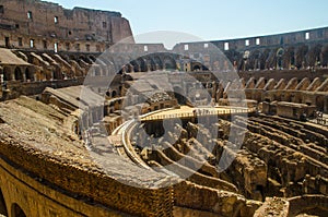 Roman Colliseum interior with arena floor platform photo