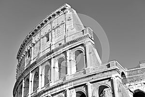 The Roman Colosseum, a place where gladiators fought as well as being a venue for public entertainment, Rome