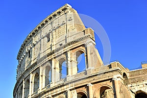 The Roman Colosseum, a place where gladiators fought as well as being a venue for public entertainment, Rome photo