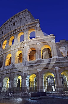The Roman Colosseum, a place where gladiators fought as well as being a venue for public entertainment, Rome photo