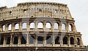 The Roman Colosseum in Rome Italy