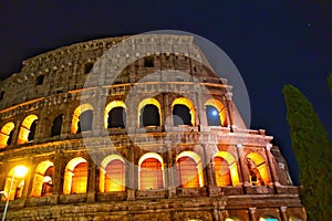 Roman colosseum Rome Italy