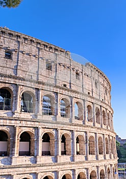 The Roman Colosseum in Rome, Italy