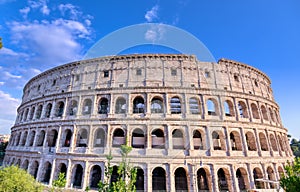 The Roman Colosseum in Rome, Italy