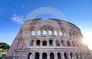 The Roman Colosseum in Rome, Italy