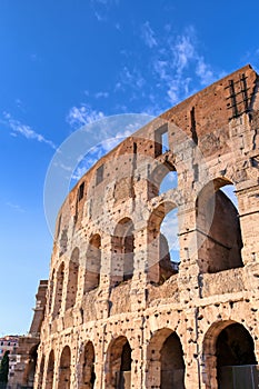 The Roman Colosseum in Rome, Italy