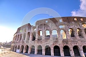 The Roman Colosseum in Rome, Italy