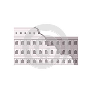 Roman Colosseum. Rome, Italy buulding vector Illustration on a white background