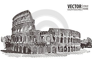 Roman Colosseum. Rome, Italy, Europe. Travel. Architecture and l