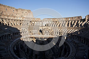 Roman Colosseum view from inside
