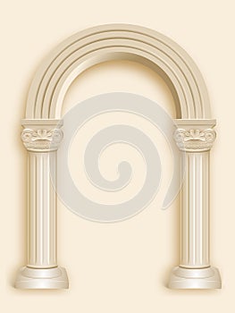 Roman column marble arch