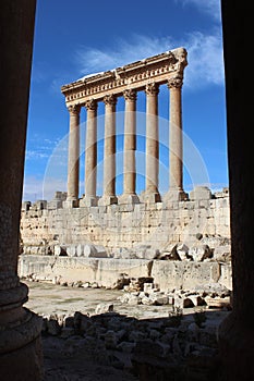 Roman Column remains from Temple of Jupiter, Baalbek, Lebanon 1