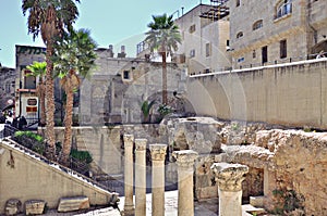 Roman Columns in Jerusalem