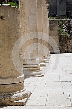 Roman columns in Jerusalem