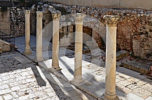 Roman Columns in Jerusalem