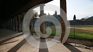 Roman columns in Pompeii